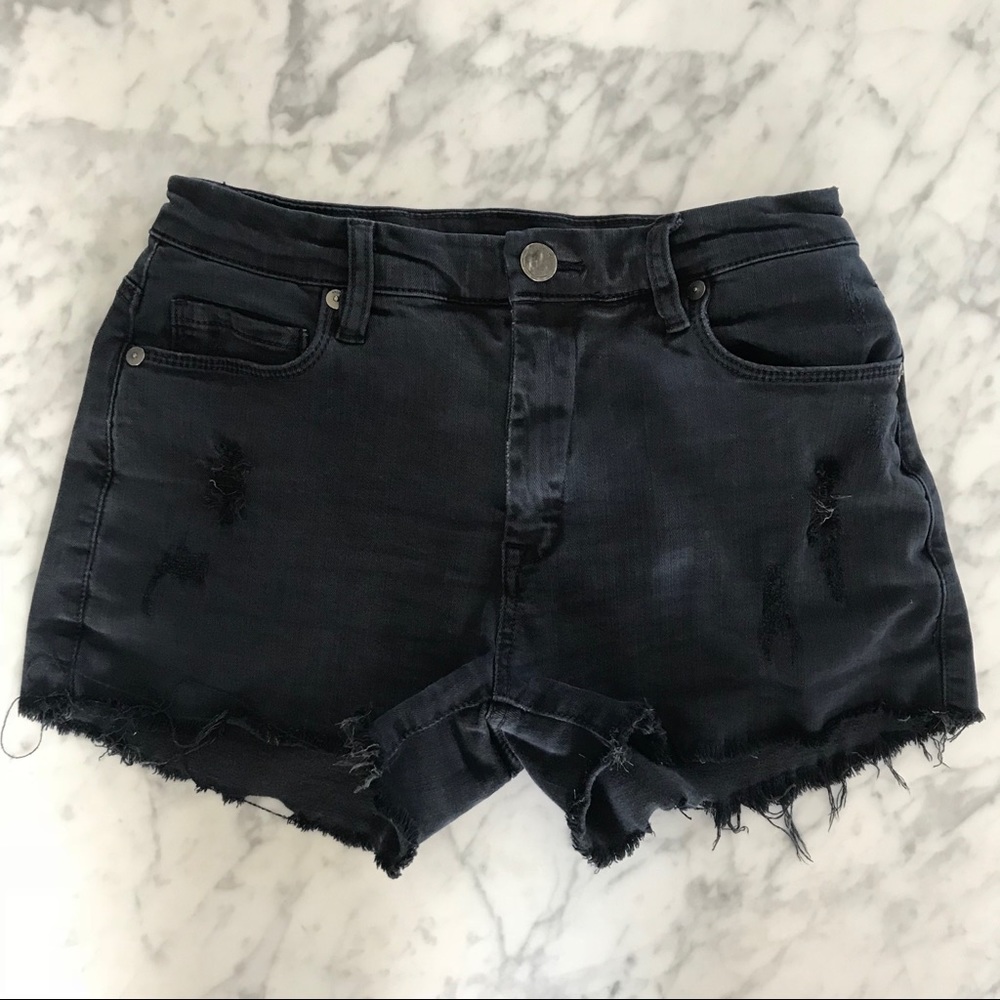 BlankNYC dark denim cutoff shorts